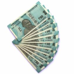 Rs 50 India Banknote Low Serial Same Number 10 Notes 000800 GEM Unc Unique and Rare