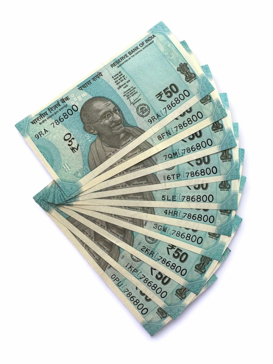 Rs 50 India Banknote Low Serial Same Number 10 Notes 786800 GEM Unc Unique and Rare