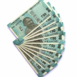 Rs 50 India Banknote Low Serial Same Number 10 Notes 786700 GEM Unc Unique and Rare