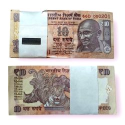 Rs 10 India Banknote Low Serial Issue 000201 to 000300 GEM Unc Unique and Rare INSET L Telescope Issue