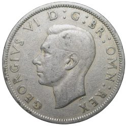 Alternative view of Copper-Nickel 1/2 Crown of George VI (AD 1948) of Great Brittain Large Size