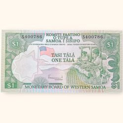 1 Samoan Tala Banknote Holy Number Ending 786 Very Unique and Rare