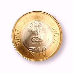 Alternative view of Rs 10 India Government Issue Maharana Pratap Coin Issue KOLKATA Unlisted ISSUE