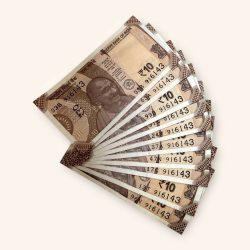 Rs 10 India Banknote Holy Solid Number 916143 10 Note Set Gem Unc Unique and Rare