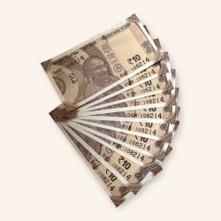 Rs 10 India Banknote Holy Solid Number 108214 10 Note Set Gem Unc Unique and Rare