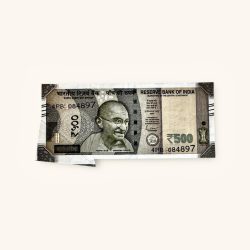 Rs 500 India Banknote Error Number Extra Paper Error Unique and Rare