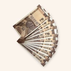 Rs 10 India Banknote Holy Solid Number 420916 10 Note Set Gem Unc Unique and Rare