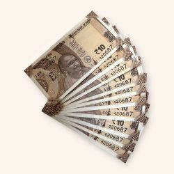 Rs 10 India Banknote Holy Solid Number 420687 10 Note Set Gem Unc Unique and Rare