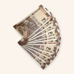 Rs 10 India Banknote Holy Solid Number 108916 10 Note Set Gem Unc Unique and Rare