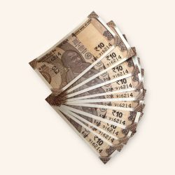 Rs 10 India Banknote Holy Solid Number 916214 10 Note Set Gem Unc Unique and Rare