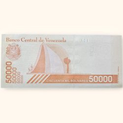 Alternative view of 50000 Venezuelan Bolivares Banknote Holy Number ending 786 Very Unique and Rare