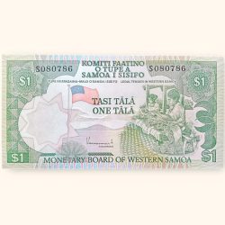 1 Samoan Tala Banknote Holy Number Ending 786 Very Unique and Rare