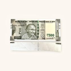 Rs 500 India Banknote Extra Stripe Shredded Unique and Rare