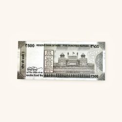 Alternative view of Rs 500 India Banknote Error Number Misplaced Error Unique and Rare
