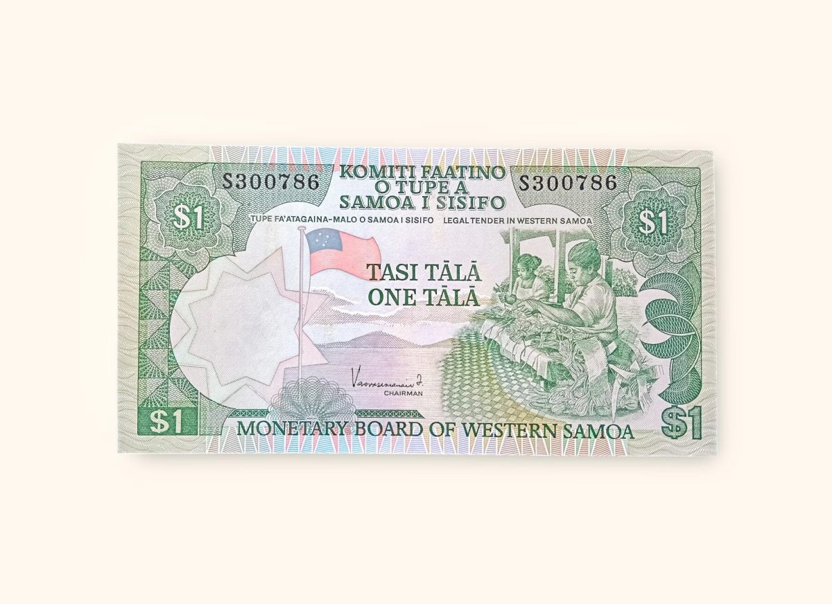 1 Samoan Tala Banknote Holy Number Ending 786 Very Unique and Rare