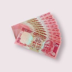 Rs 20 India Banknote 9 note set same prefix fancy numbers starting 001143 till 009143 Unique and Rare