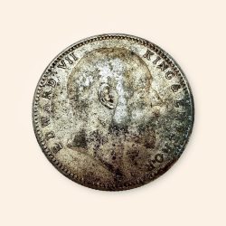 Alternative view of Re 1 British India Edward VII Rupee Silver year 1906 Unique and Rare