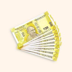 Rs 20 India Banknote Fancy Number Set 100111 till 900999 Gem Unc Very Unique and Rare