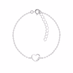 Pure Silver Heart Bracelet Very Unique and Rare Anti Tarnish