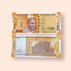HS 18 Rs 200 India Banknote Star Replacement Issue 9DL Inset R 2019 Limited Issue