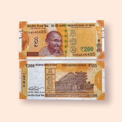 HS 3 Rs 200 India Banknote Star Replacement Issue 0DA Inset E 2017 Limited Issue