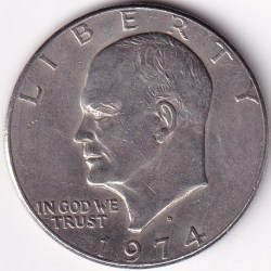 USA 1 Dollar 1974 Eisenhower Dollar Copper Nickel Coin