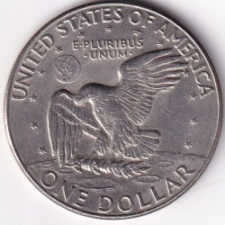Alternative view of USA 1 Dollar 1974 Eisenhower Dollar Copper Nickel Coin