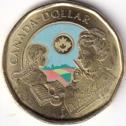1 Dollar Canada Birth of L. M. Montgomery Color UNC Coin