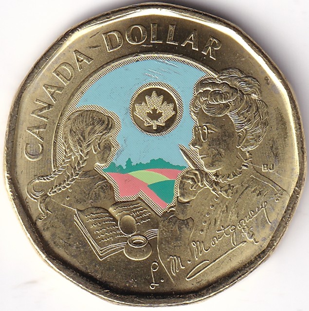 1 Dollar Canada Birth of L. M. Montgomery Color UNC Coin