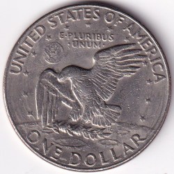 Alternative view of USA 1 Dollar 1977 Eisenhower Dollar Copper Nickel Coin