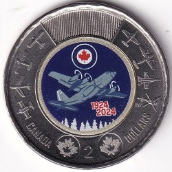 2 Dollars Canada Royal Air Force Unc Color 2024 Coin
