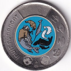2 Dollars Celebrating Inuit Nunangat Canada Unc Color 2024 Coin
