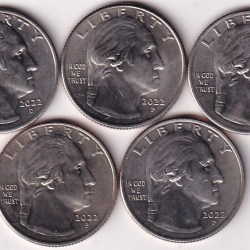 Alternative view of USA Quarter Dollar 2022 Five Different Commemorative Issue Unc Set