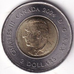 Alternative view of 2 Dollars Celebrating Inuit Nunangat Canada Unc Color 2024 Coin