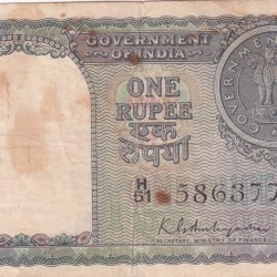 A-3 One Rupees k.g.ambegaonkar (Ashok pillar) 1951 very rare note