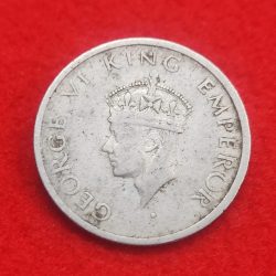 Alternative view of BRITISH INDIA GEORGE VI HALF RUPEE 1946