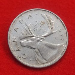Alternative view of CANADA 25 CENTS 1977