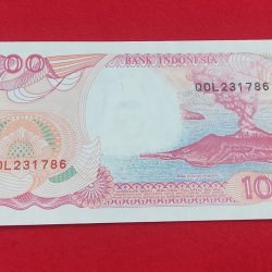 RARE 100 RUPIAH BANK NOTE WITH ENDING 786 (INDONESIA) GEM UNC CONDITION