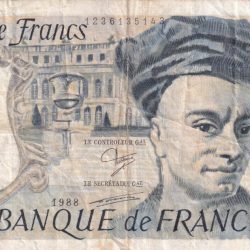 France 50 Francs Quentin de la Tour, type 1987 Old issue rare Bank Note