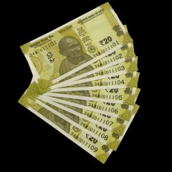 Extremely Rare 20 Rupee 9 Birthday Notes Collection 011101 to 011109 Same Set Given GEM UNC NOTES