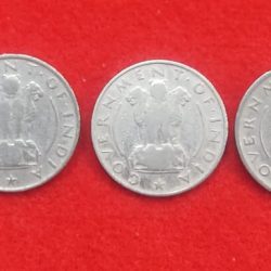 1/4 RUPEE 1950 GOOD CONDITION EACH COIN PRICE 136.5