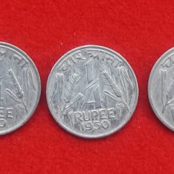 Alternative view of 1/4 RUPEE 1950 GOOD CONDITION EACH COIN PRICE 136.5