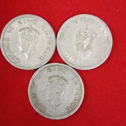 Alternative view of George Vi One Rs 1947 Lahore Mint 3 Pcs Given