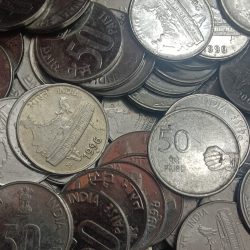 Alternative view of 50 Paise FSS Mix Year Coin Scare Year Include 100 Pcs Given Republic of India