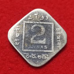 British India 2 Annas King George VI Year 1918-1936