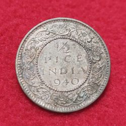 British Indian 1/2 Pice George VI 1940