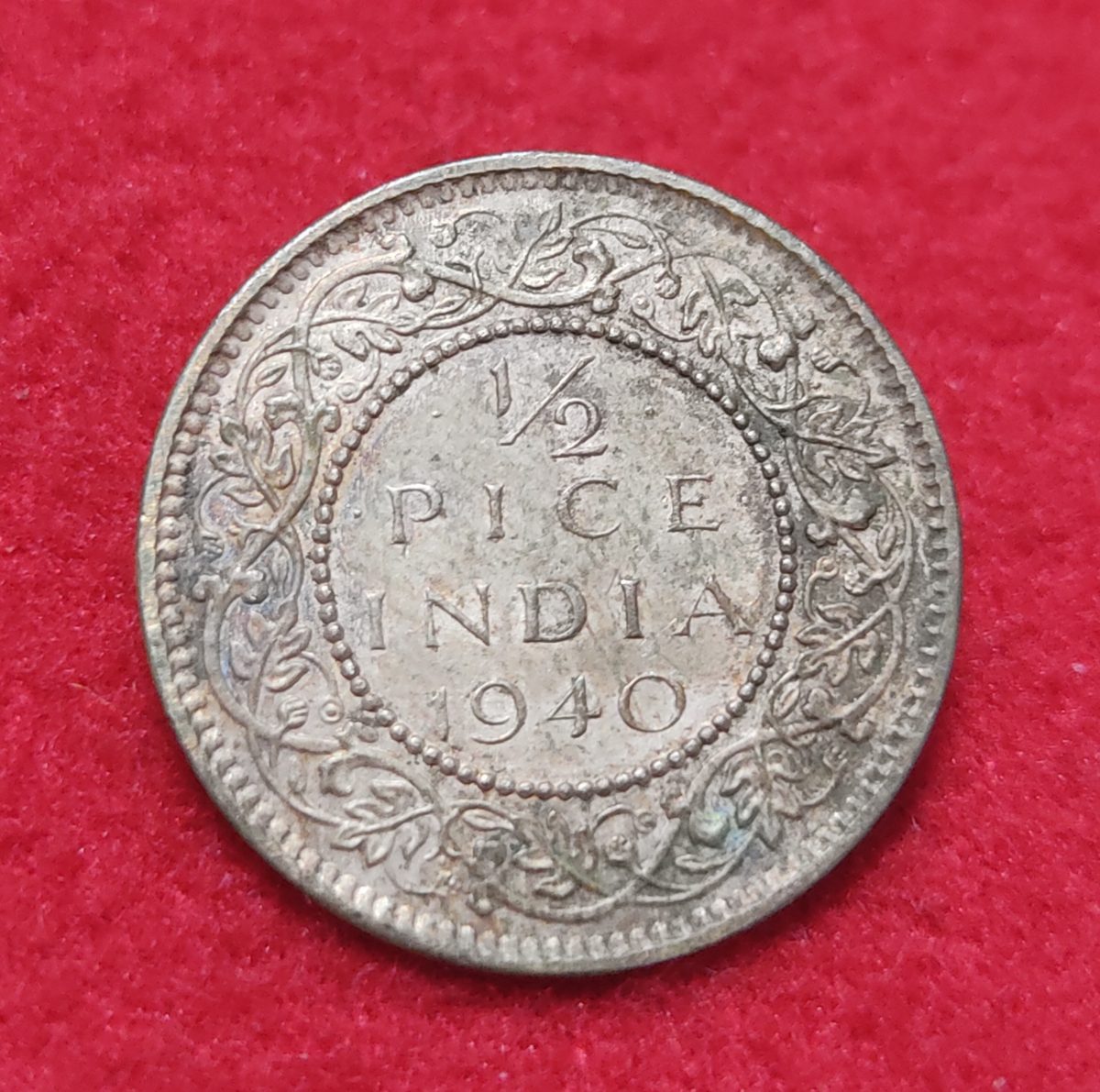 BRITISH INDIAN 1/2 PICE GEORGE VI 1940