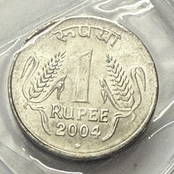 1 Rs 2004 Hyderabad Coin Unc