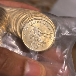 Newly Launched 5 RUPEE Famous AKAM 2025 NOIDA MINT NEW ISSUE BANK SEAL PACKT OF 30 COINS