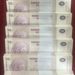 Congo 50 Francs full seriel wise 100 note gem UNC packet note buyer will receive 1 packet different serial number packet